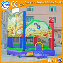 0.55mm PVC hadas divertidas hinchables bouncy castillo, air bouncer inflables trampolín